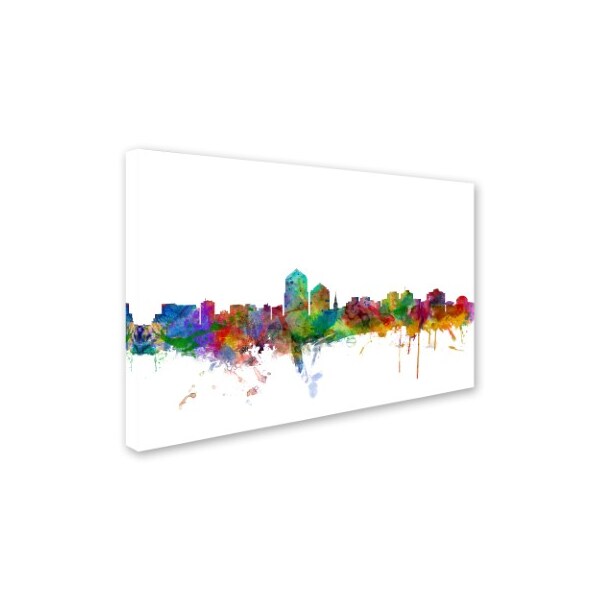 Michael Tompsett 'Albuquerque New Mexico Skyline' Canvas Art,30x47